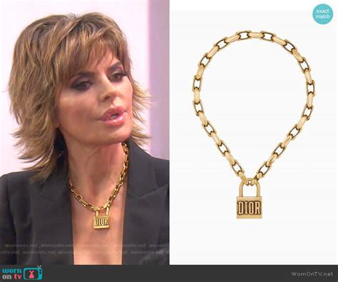 dior lock necklace lisa rinna.